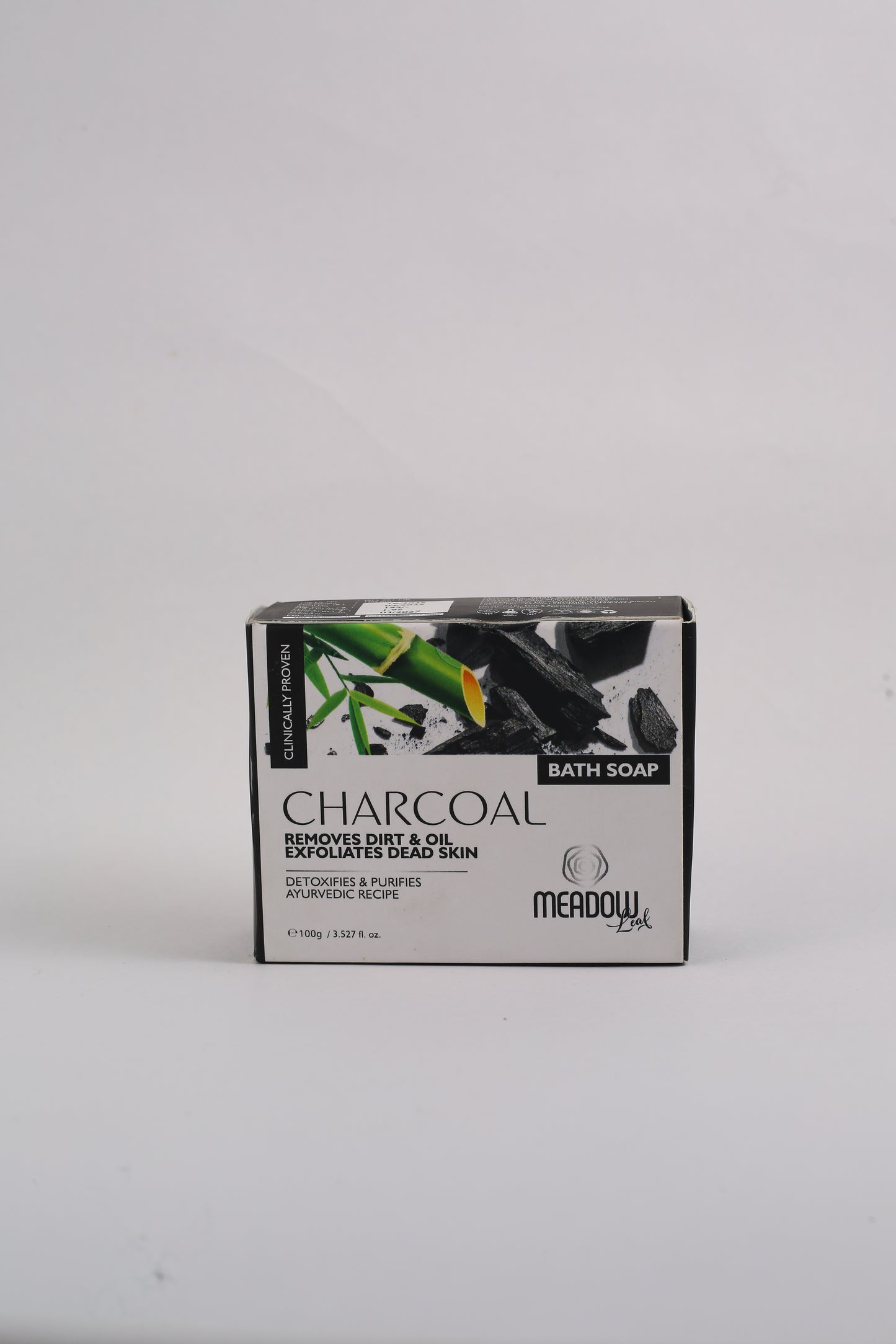 Meadow Leaf Clinically Proven Charcoal Bath Soap - Removes dirt and oil exfoliates dead skin