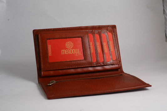 Meadow Leaf Leather Purse