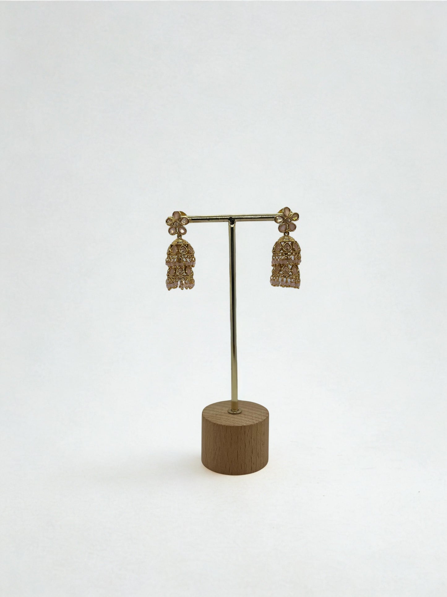 Golden Bloom Jhumka Earrings