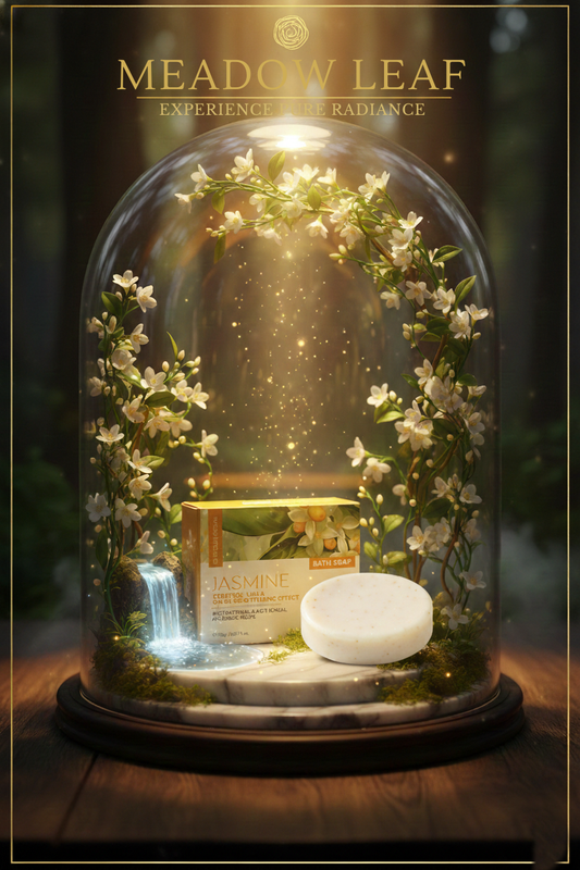 Meadow Leaf Jasmine Bath Soap - Control tan and gives brightening effect - 100gm