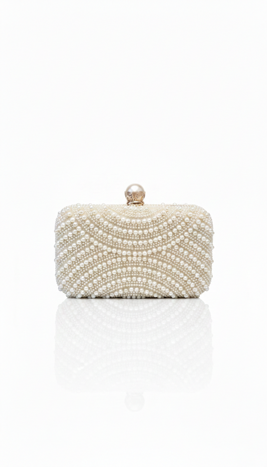 Elegant Pearl Pattern Clutch