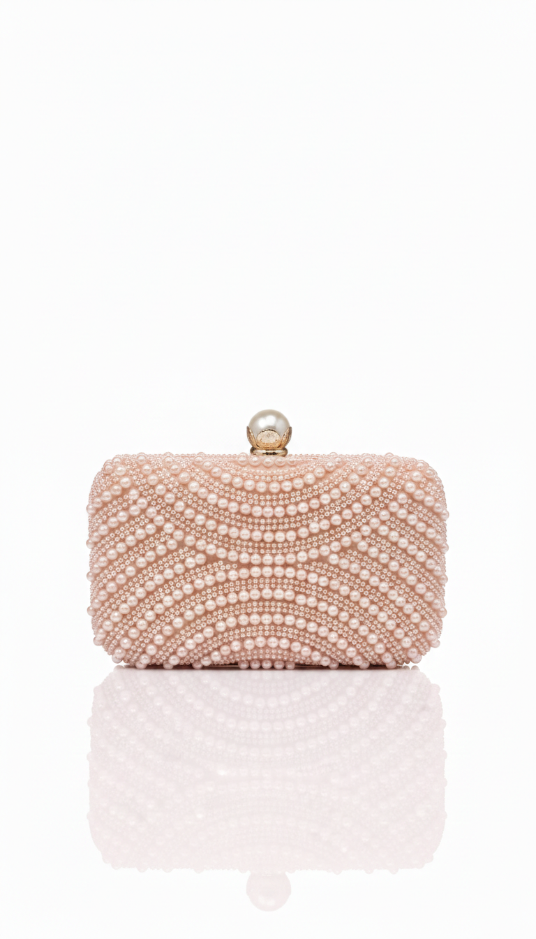 Elegant Pearl Pattern Clutch