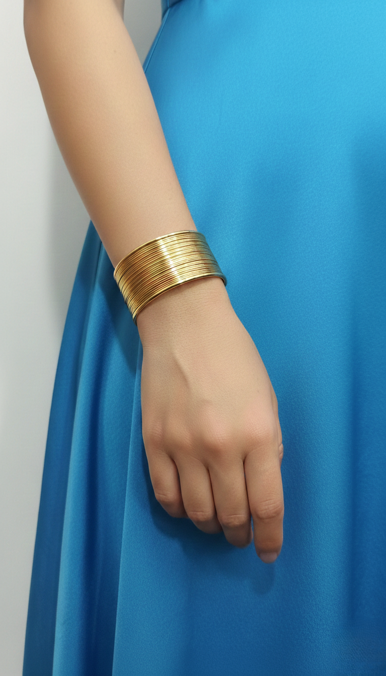 Elegant Layered Cuff Bangle