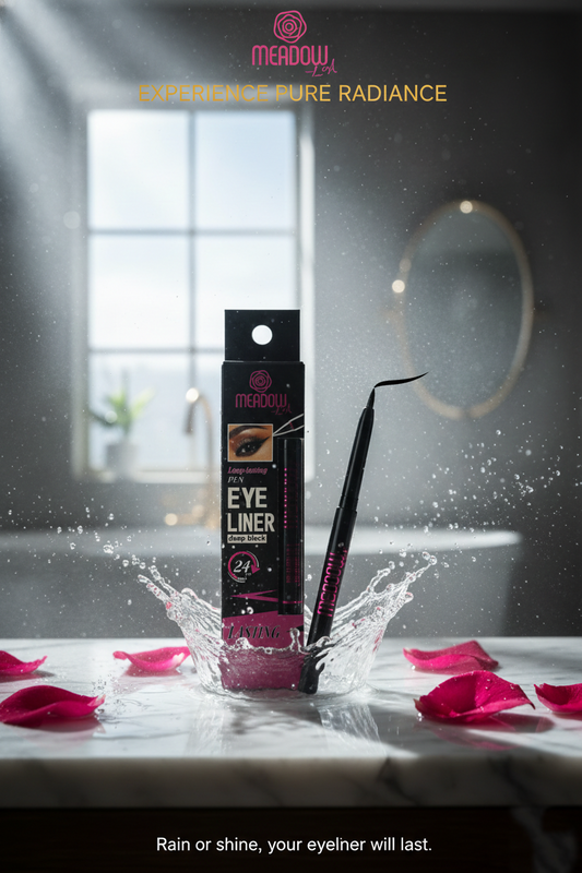 Meadow Leaf Eyeliner - Long lasting pen, Deep Black, Waterproof