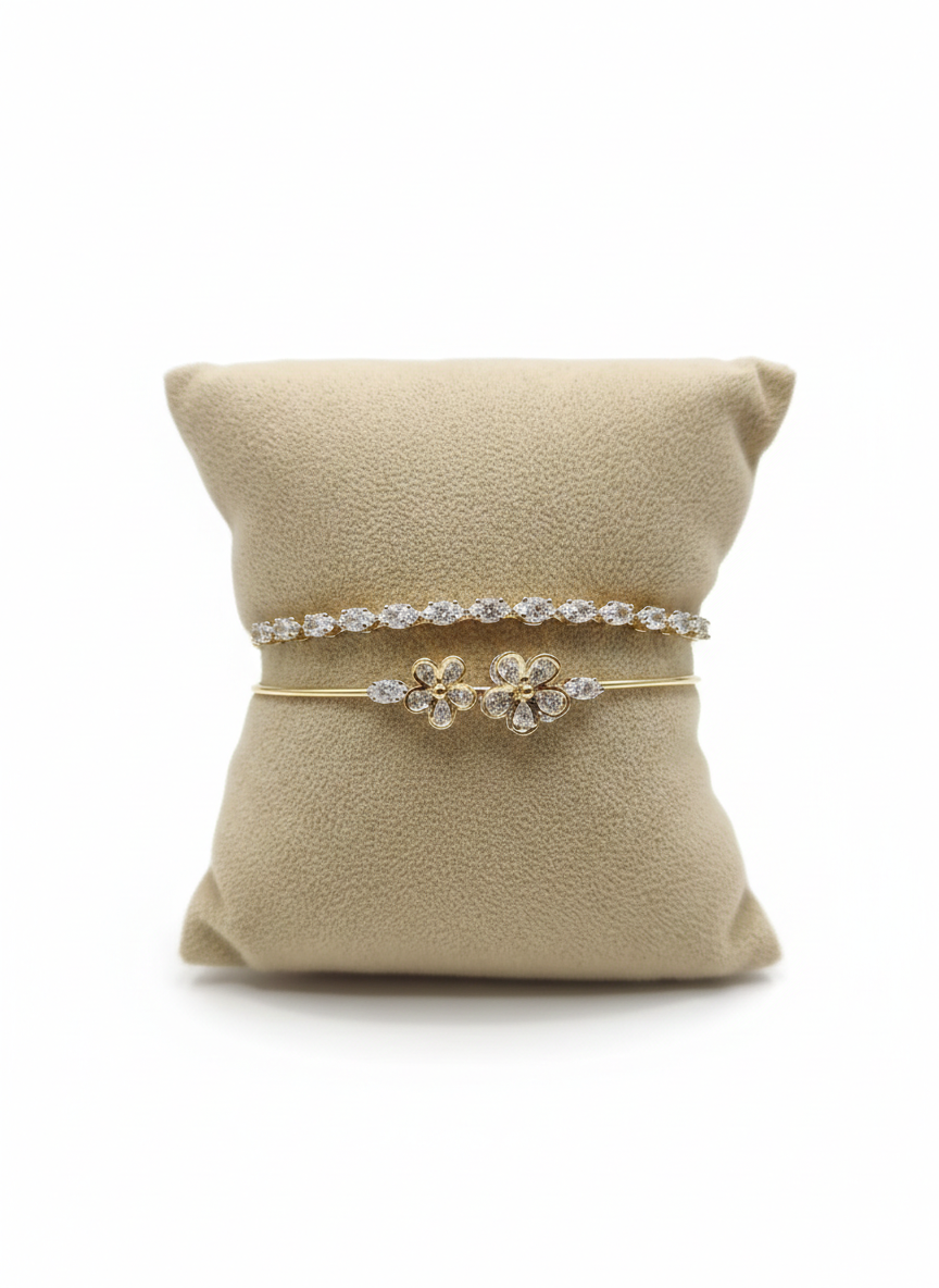 Bloom Sparkle Crystal Bangle