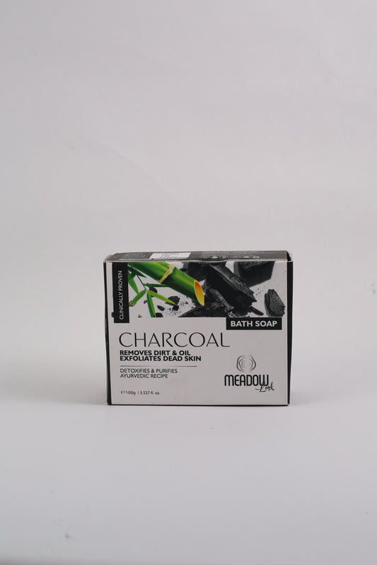 Meadow Leaf Clinically Proven Charcoal Bath Soap - Removes dirt and oil exfoliates dead skin