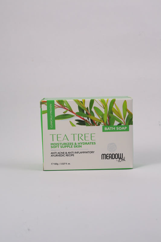 Meadow Leaf Tea Tree Bath Soap - Moisturizes and hydrates soft supple skin