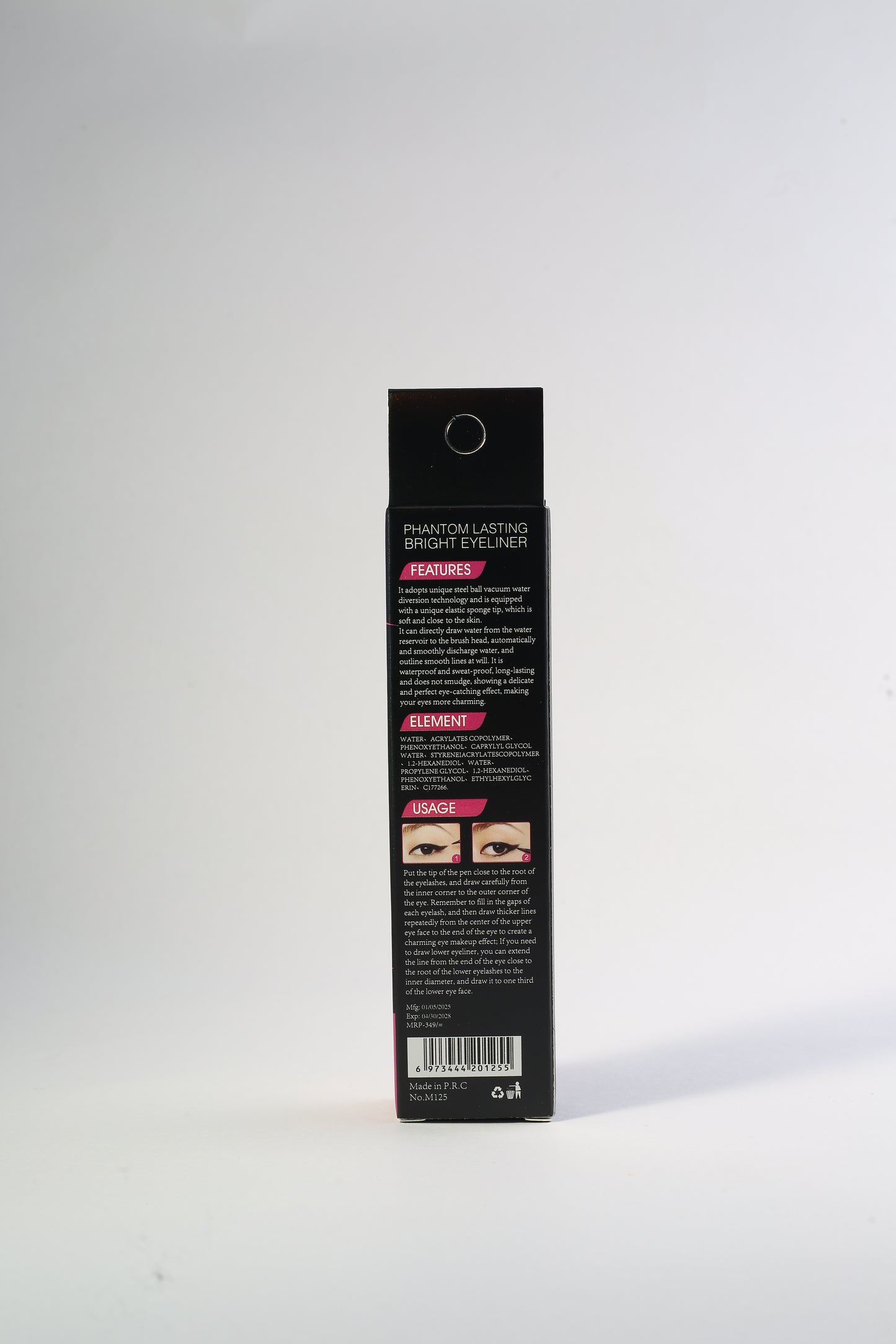 Meadow Leaf Eyeliner - Long lasting pen, Deep Black