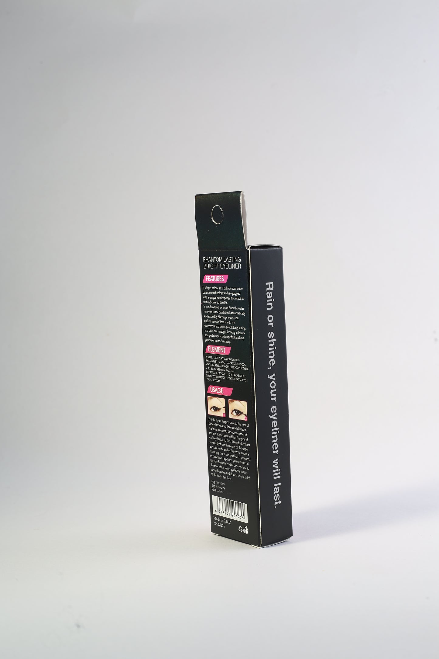 Meadow Leaf Eyeliner - Long lasting pen, Deep Black