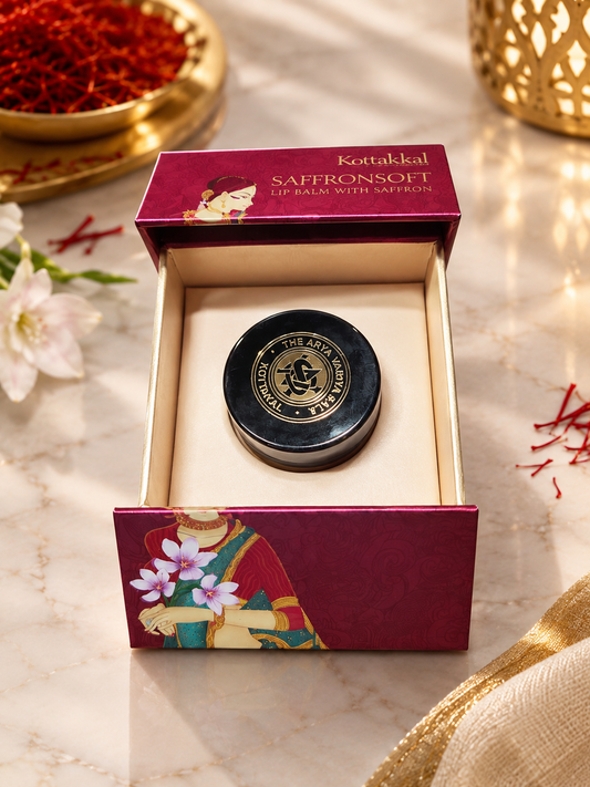 Kottakkal Ayurveda Saffronsoft Lip Balm (5g) – Authentic Kumkumadi & Saffron Nourishing Salve by Arya Vaidya Sala