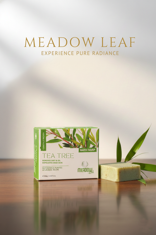 Meadow Leaf Tea Tree Bath Soap - Moisturizes and hydrates soft supple skin -100gm