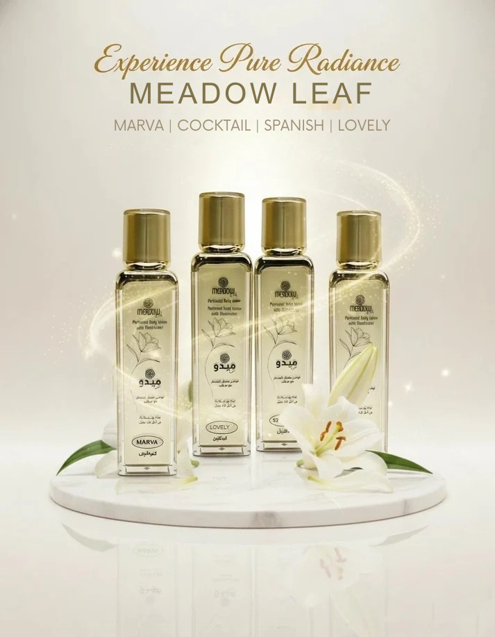 Meadow Leaf Perfumed Body Lotion with 4 flavours (Spanish, Marva, Cocktail, Lovely) - 50ml