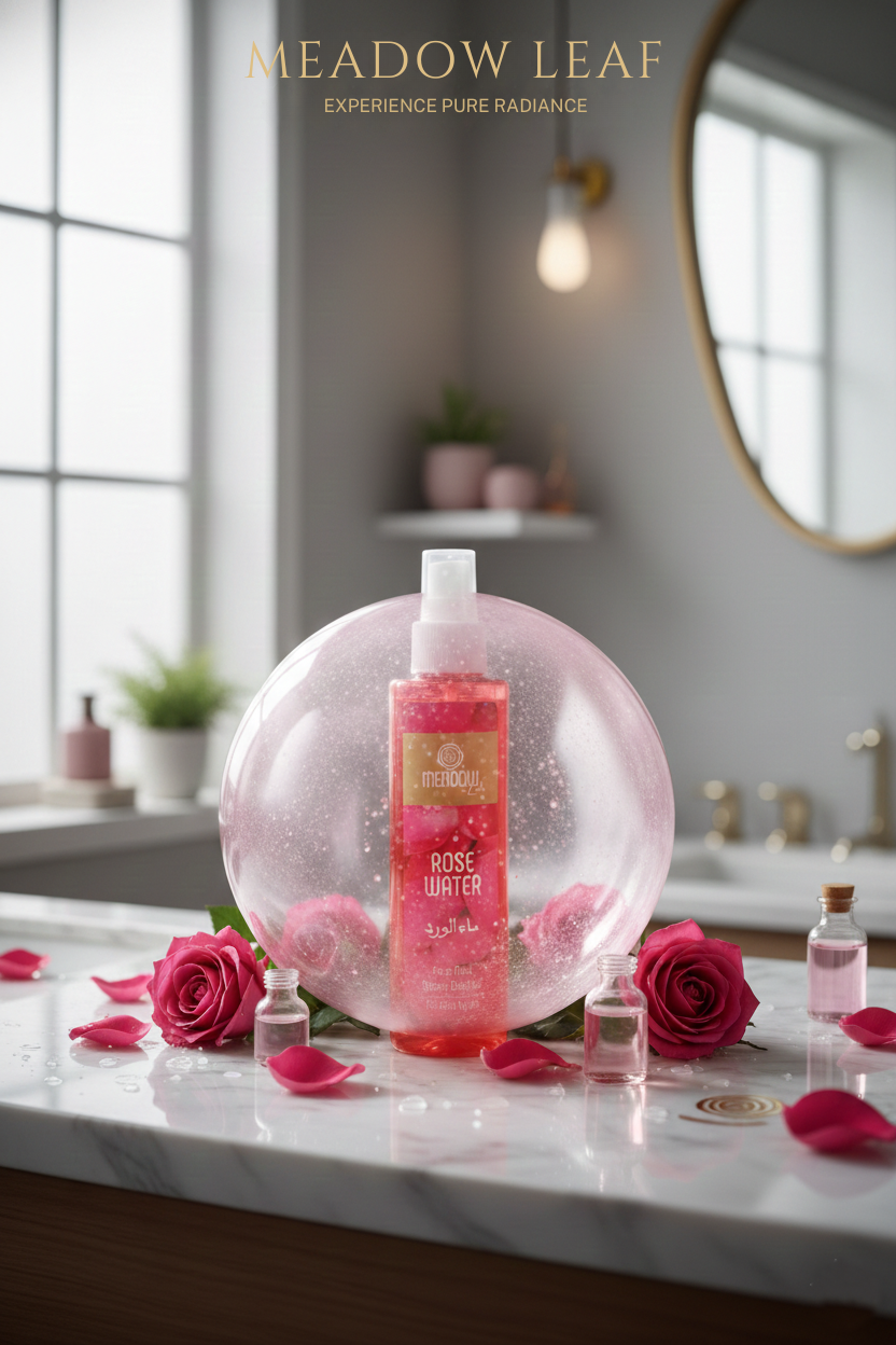Meadow Rose Water | Rose Water Spray For Face | All Skin Types | No Artificial Fragrance & Alcohol-Free | Sutable For Women & Men 200ml