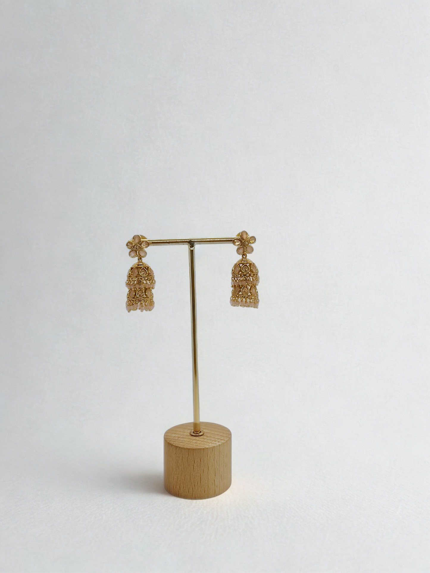 Golden Bloom Jhumka Earrings