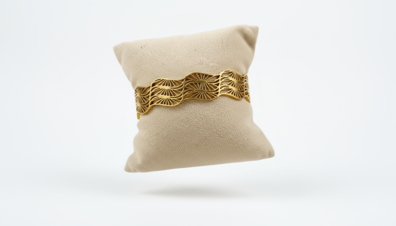 Golden Aura Cutwork Cuff