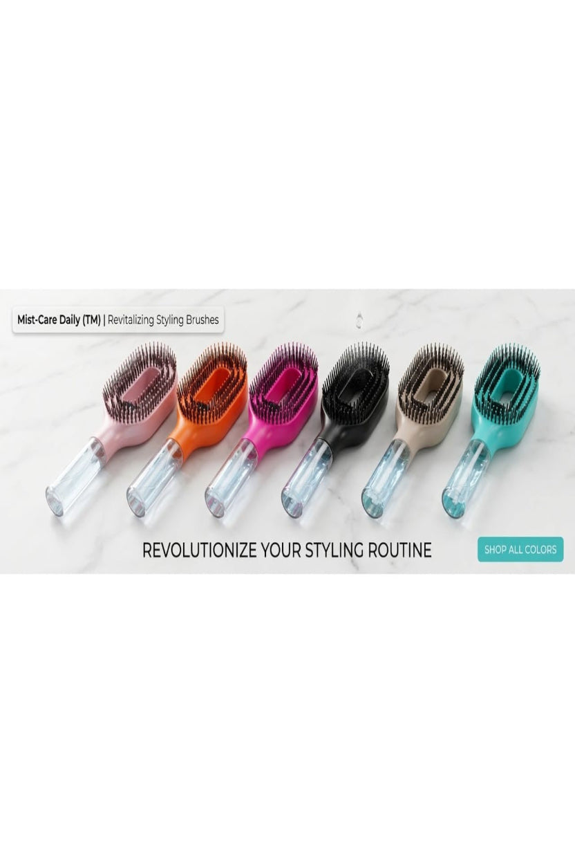 2-in-1 Hair Oil & Serum Applicator Comb with Refillable Spray Bottle