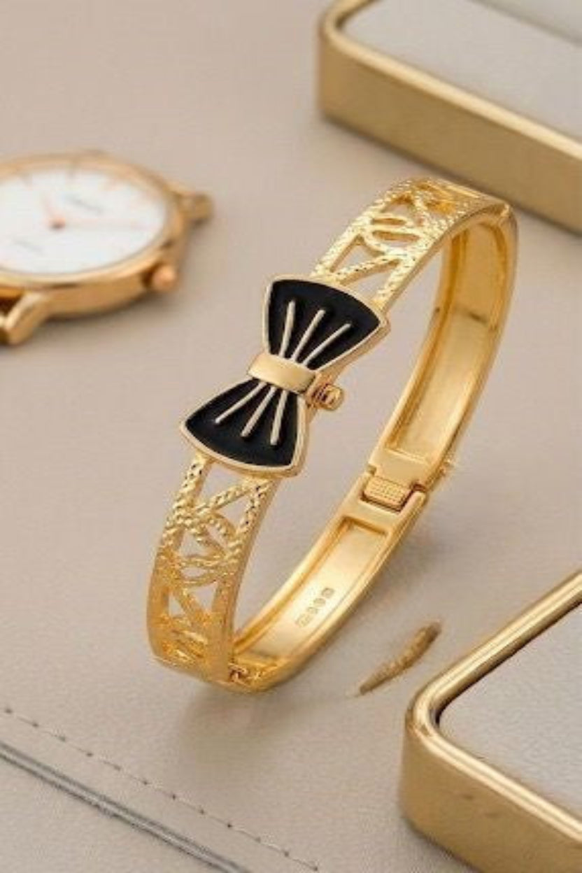 Midnight Bow Luxe Bangle
