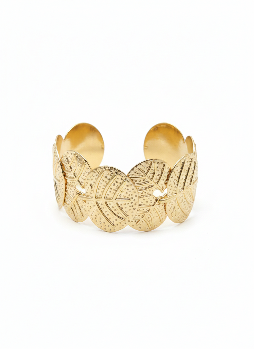 Golden Leaf Designer Cuff Bracelet