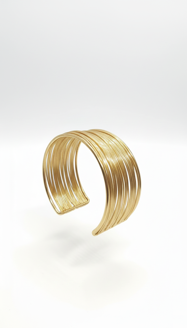 Golden Wave Cuff Bangle