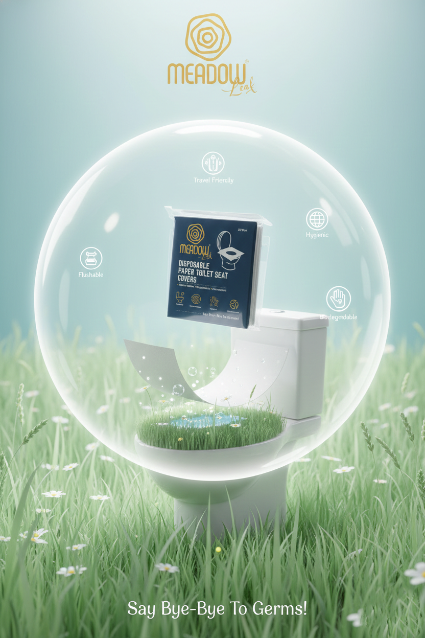 Meadow Leaf Disposable Paper Toilet Seat Covers
