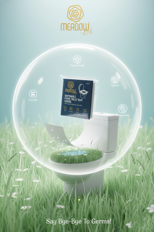 Meadow Leaf Disposable Paper Toilet Seat Covers