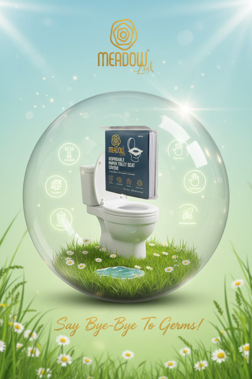Meadow Leaf Disposable Paper Toilet Seat Covers