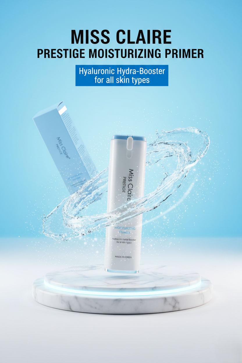 Miss Claire Prestige Moisturizing Primer 40 ml, Hyaluronic Hydra-Booster for all skin types
