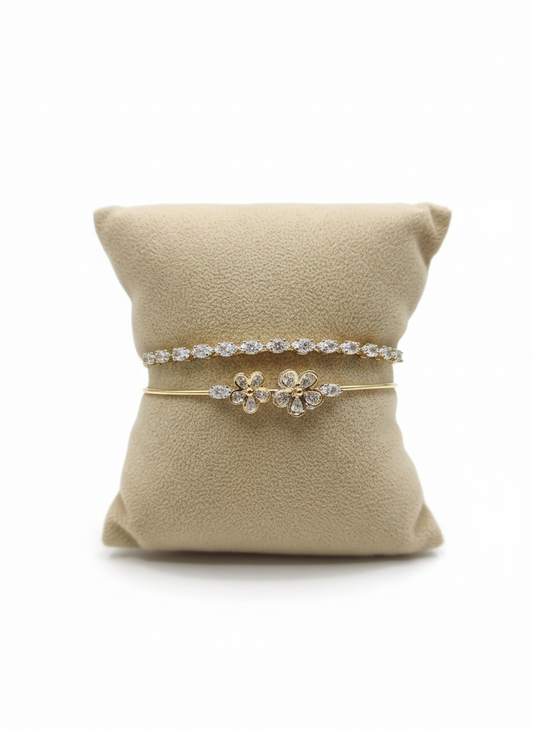 Bloom Sparkle Crystal Bangle