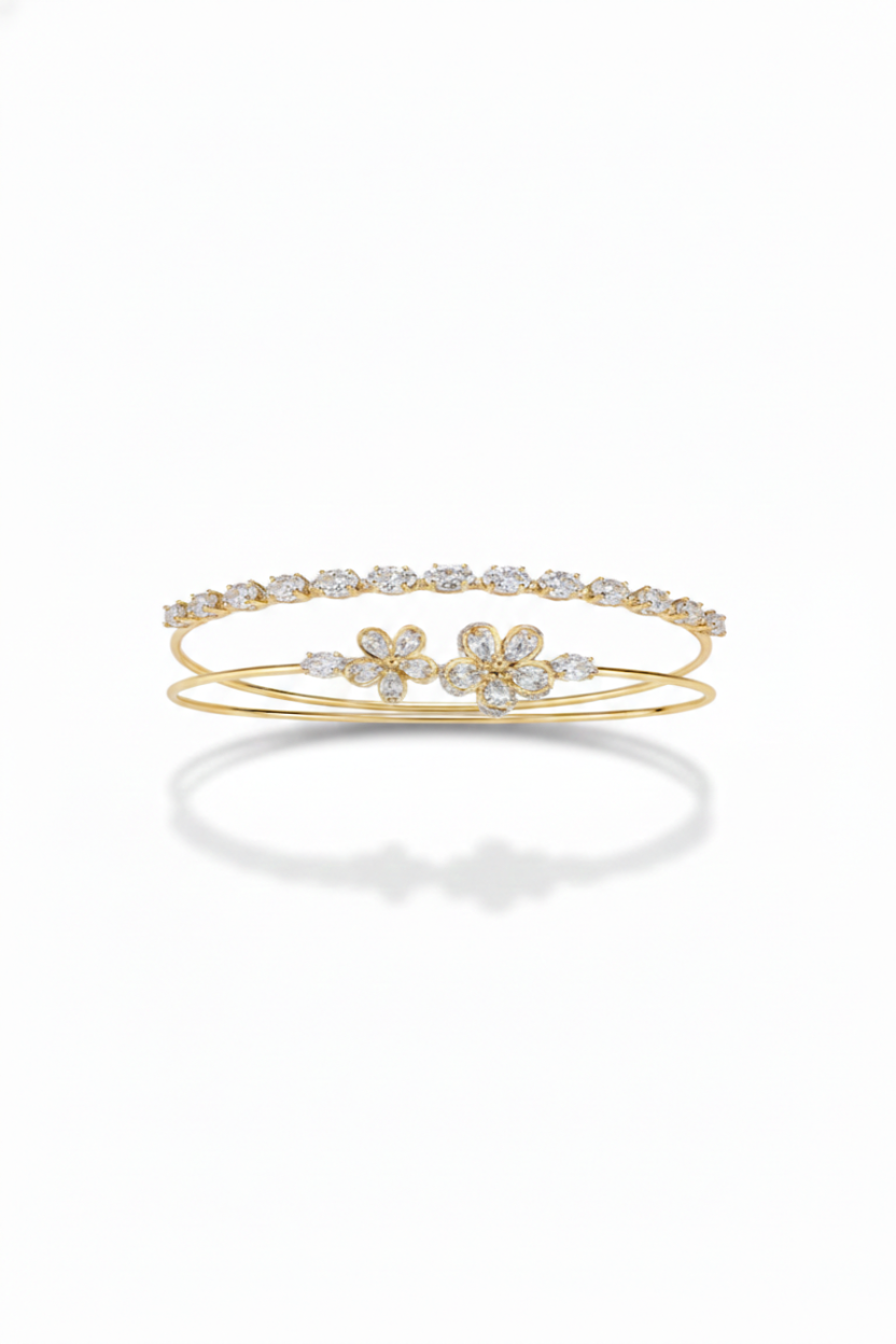 Bloom Sparkle Crystal Bangle