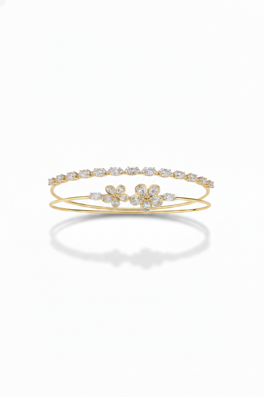 Bloom Sparkle Crystal Bangle