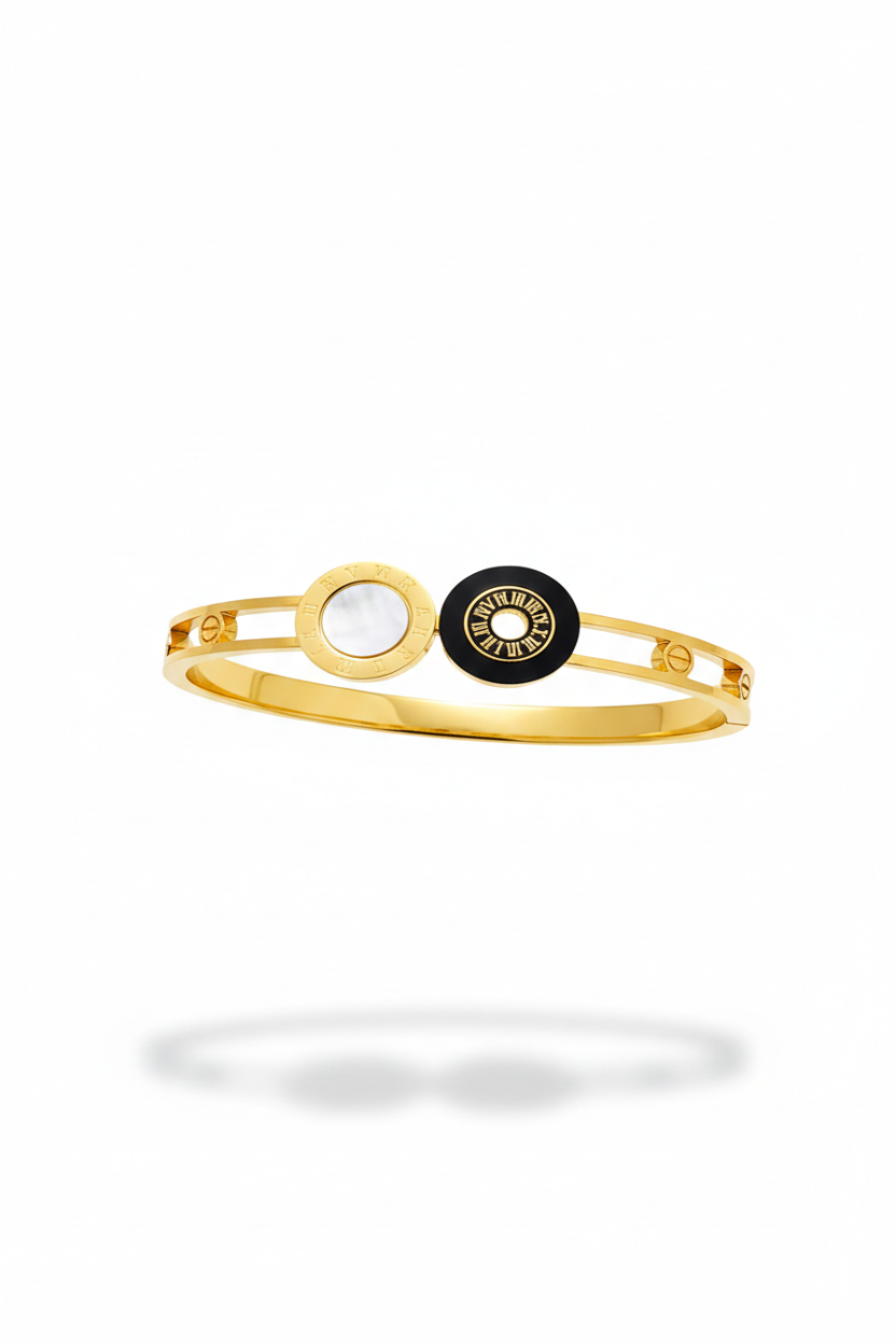 Dual Roman Luxe Cuff Bangle