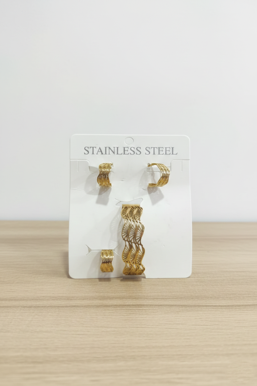 Golden Aura Cutwork Cuff