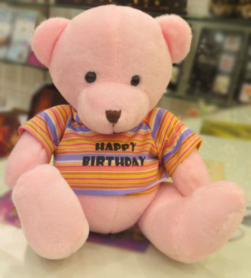 Happy Birthday Cute Pink Teddy Bear